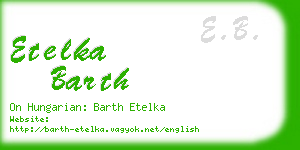 etelka barth business card